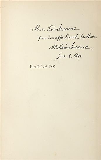 STEVENSON, ROBERT LOUIS. Ballads.